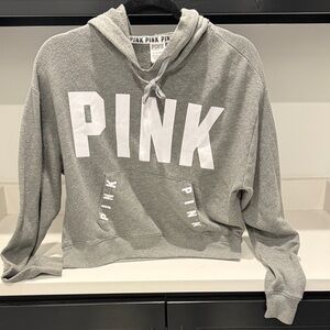 PINK Victoria's Secret Gray Hoodie Sweater. Size S
